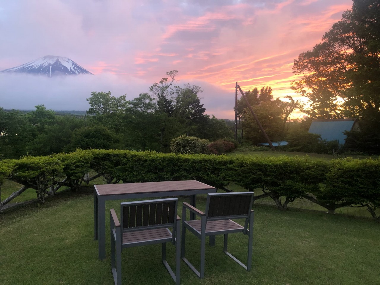 夕暮れの富士